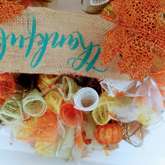 Fall Themed "Thankful" Wreath - Picture 6 of 9